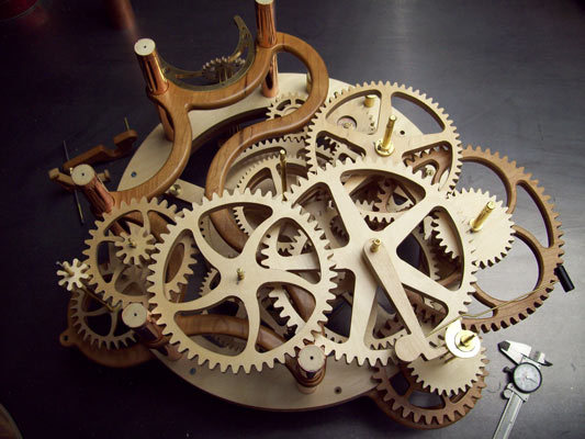 Wooden Gear Clock Plans from Hawaii by Clayton Boyer